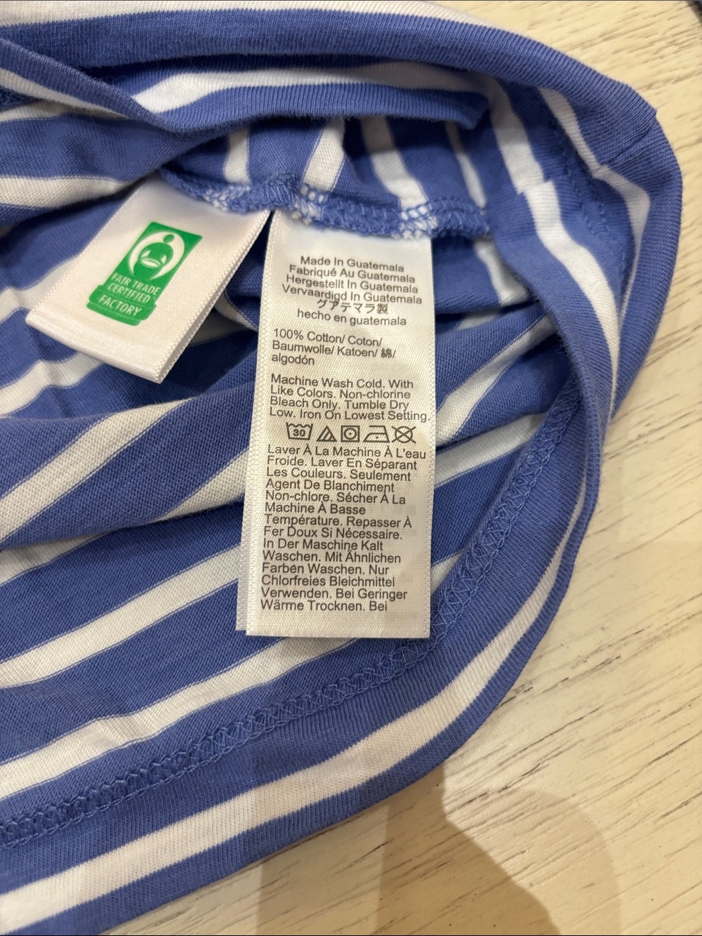 J. Crew Blue and White Striped Crewneck Tee - Picture 4 of 7